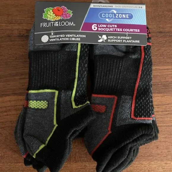 Fruit Of The Loom Boys Sport Socks Fruit Of The Loom Boys Half Cushion ...